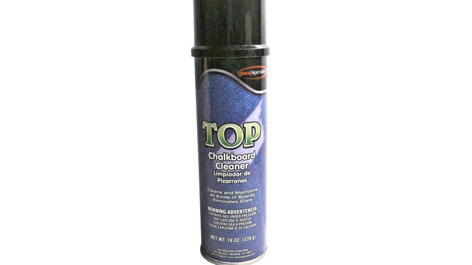 QuestSpecialty TOP Chalkboard Cleaner Blue 19 Oz Aerosol Spray Can New Classroom