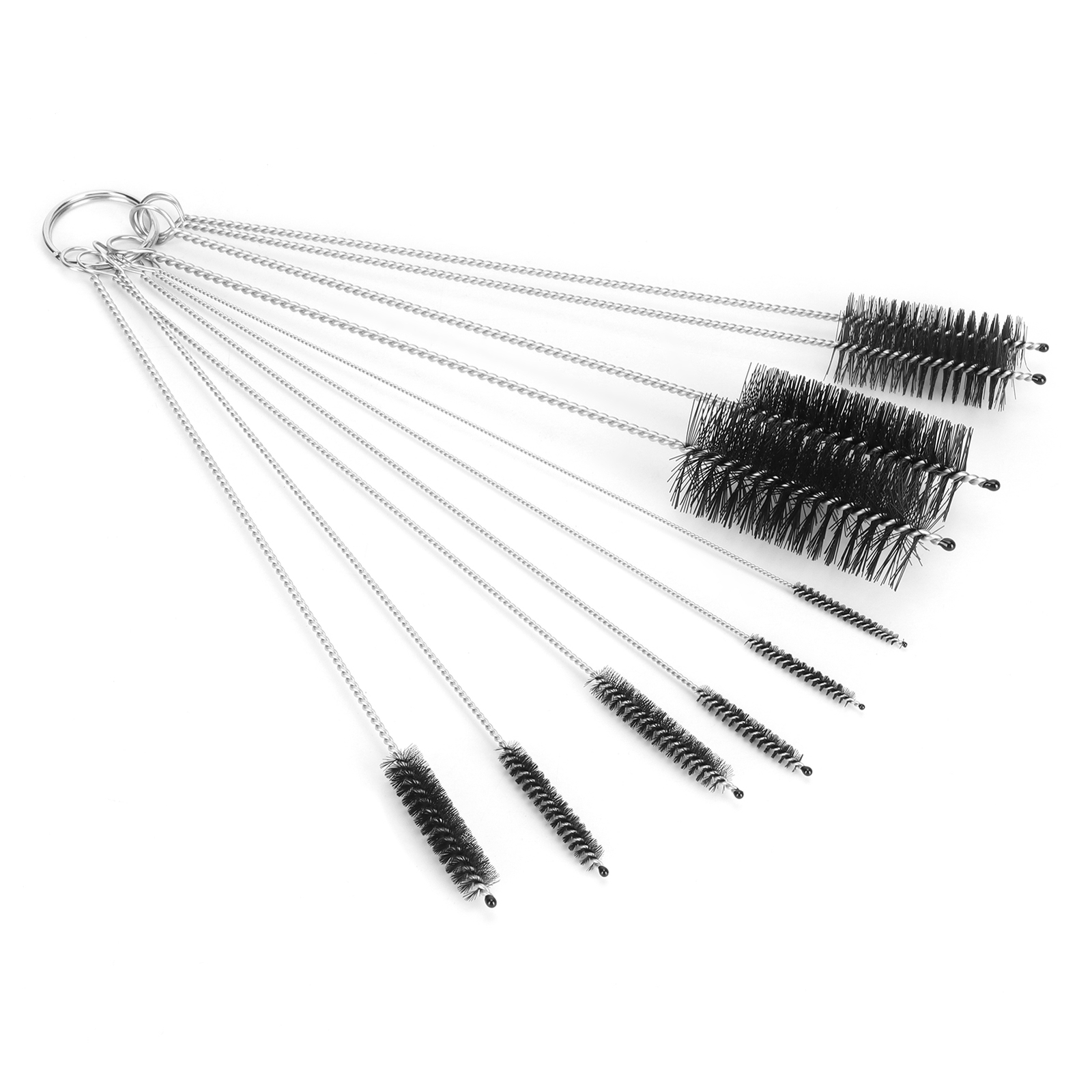 10Pcs Coffee Machine Brush Cleaner Stainless Steel Nylon Bottle Cleaning Brus US