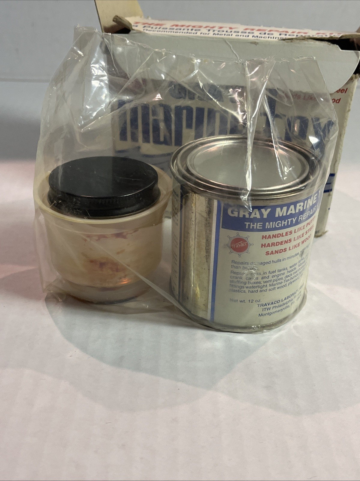 TRAVACO PRODUCTS- Marine-TEX 14 OZ KIT Gray