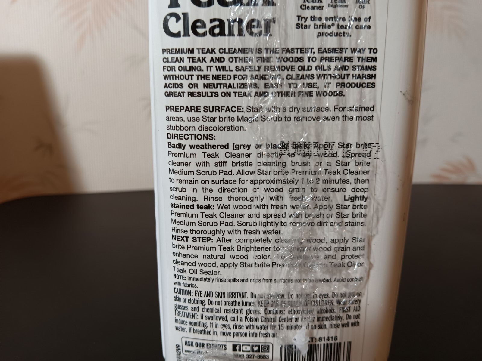 Star Bright Premium Teak Cleaner/Step One (16 Fl. OZ. Size) 2 Available