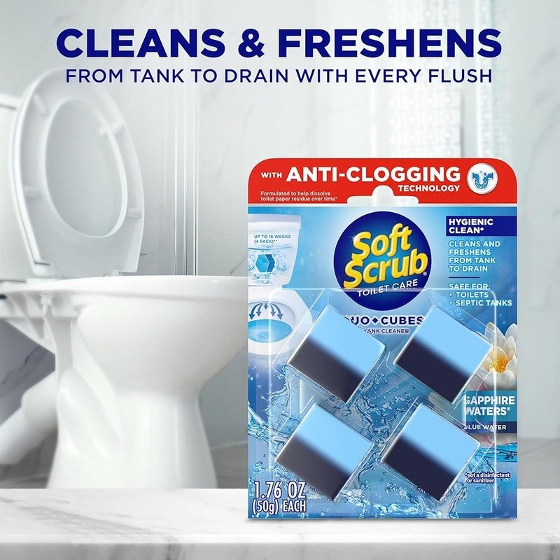 In Tank Toilet Cleaner Cubes Fight Hard Water Stains Freshens Lasts 4 Weeks New