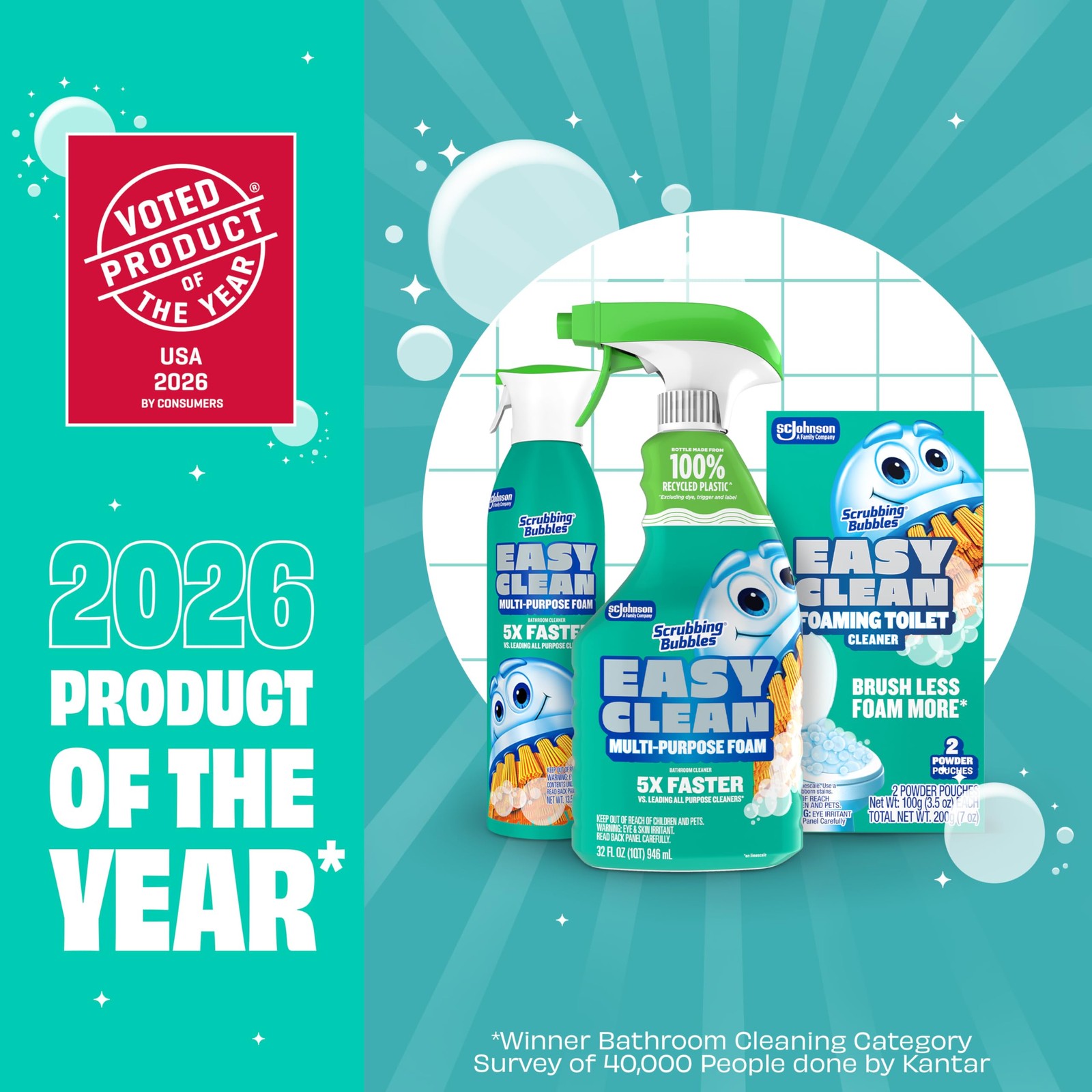 Scrubbing Bubbles Foaming Bathroom Cleaner Bleach-Free Shower Tile Limescale …