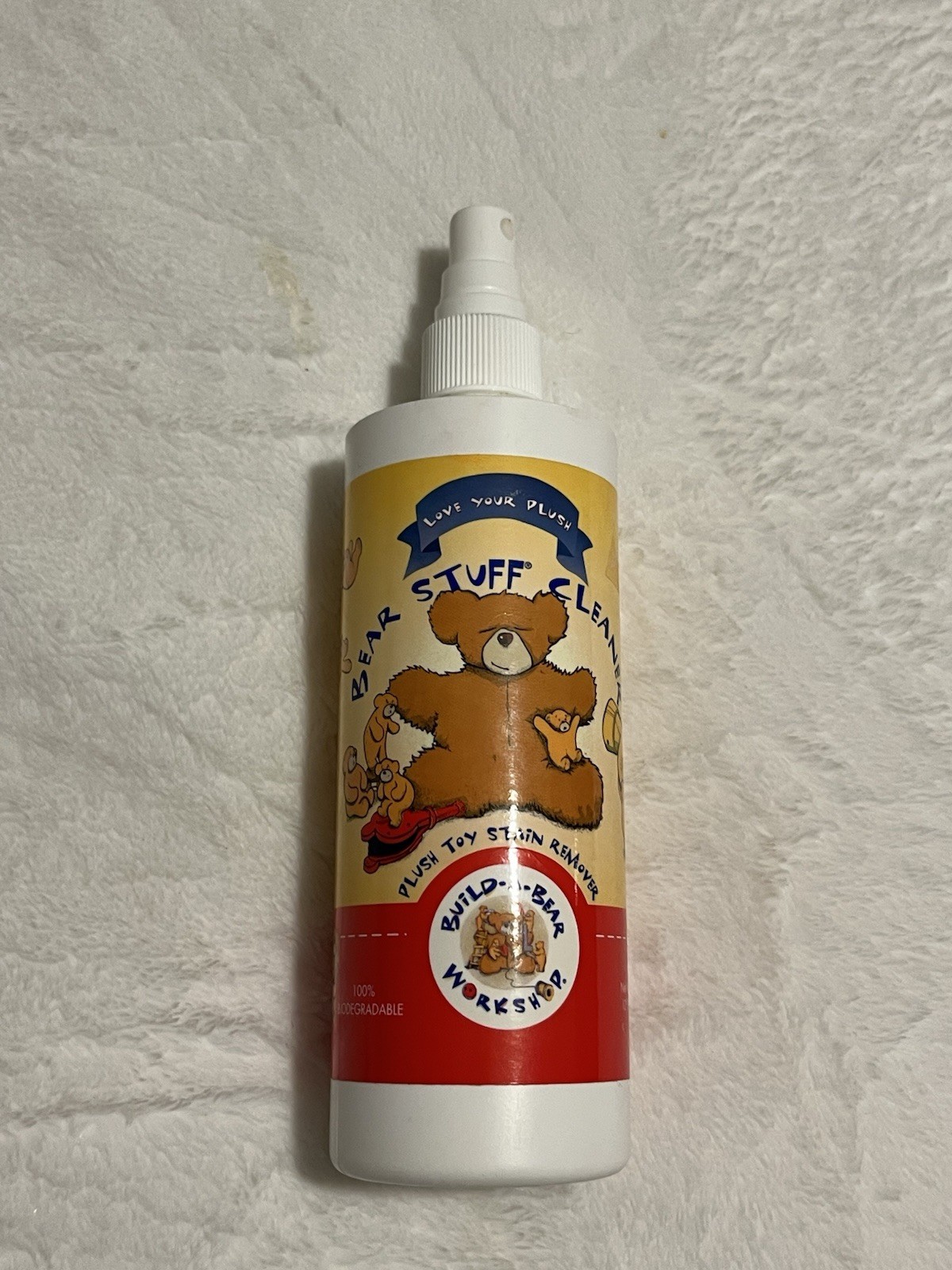 Build A Bear Workshop Plush Toy Stain Remover Cleaner Spray Bottle 12oz Open