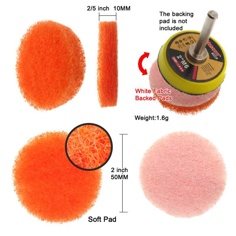 2 Inch 50mm Round Flocking Scouring Pad Cleaning Cloth Sanding Disc 240#-2000#