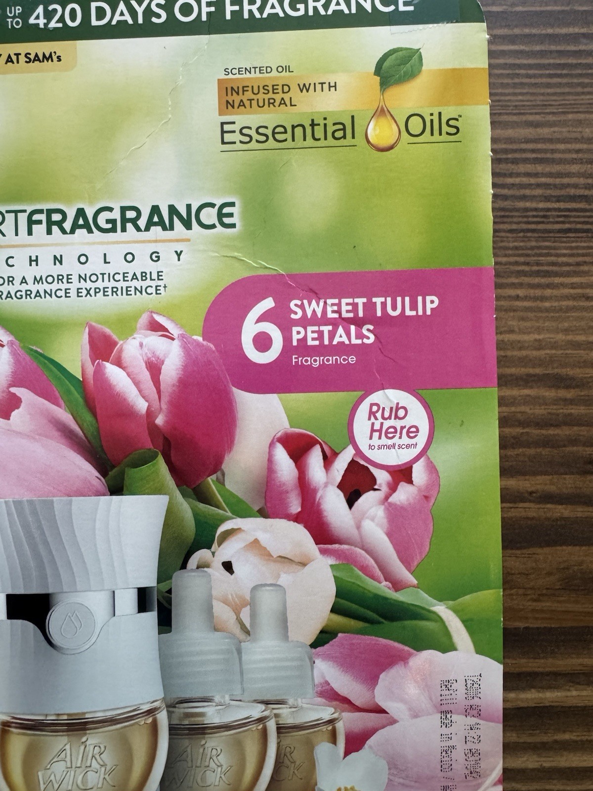 AIR WICK SCENTED OIL SWEET TULIP SCENT, PLUG-IN, (6-0.67 oz REFILLS & 1 WARMER)