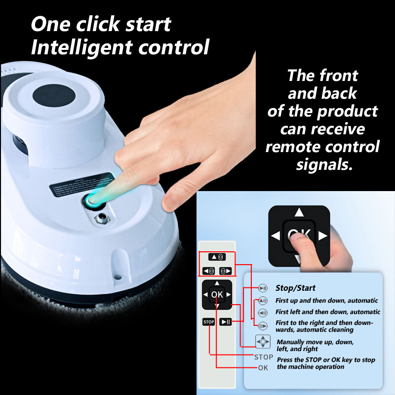 220V/110V Cleaning Machine Automatic Remote Control Smart Window Cleaner Robot