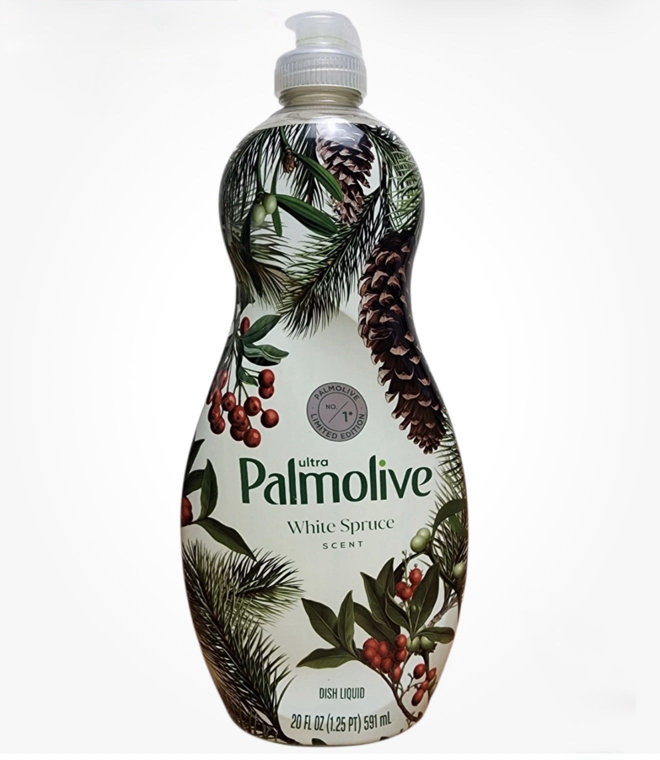 Palmolive Ultra Liquid Dish Soap Limited Edition White Spruce Scent Holiday Xmas