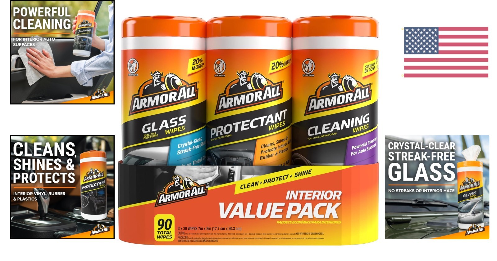 Lint-Free 3-Pack Car Wipes: Cleaning, Glass & Protectant for Perfect Maintenance