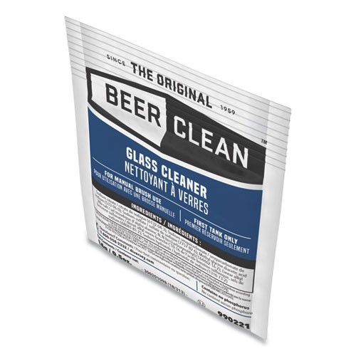 Diversey Beer Clean Glass Cleaner, Powder, 0.5 oz. Packet, 100/Carton