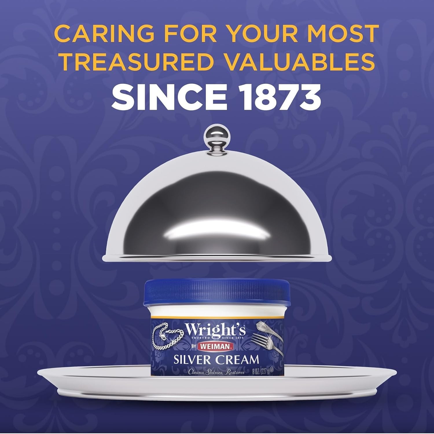 by Silver Cleaner and Polish Cream with Polishing Cloth, Ammonia-Free, Gently…