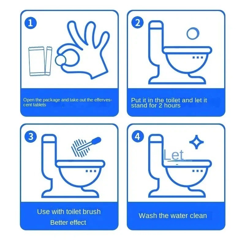 20Pcs Toilets Cleaning Effervescent Tablet Toilet Cleaner