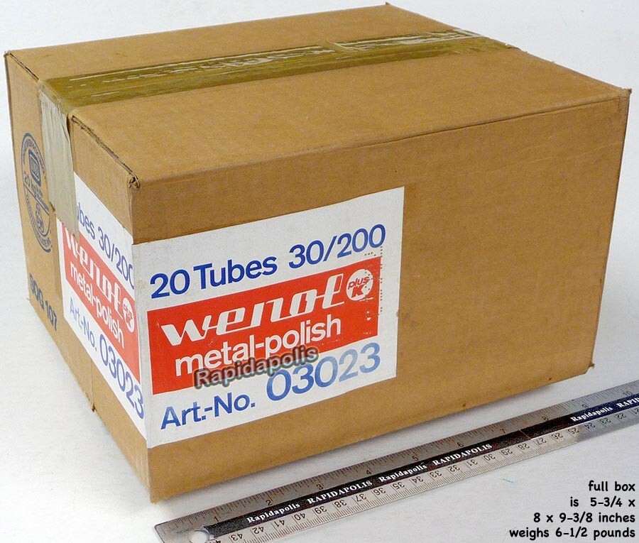 Genuine German WENOL Metal Polish ~ TWENTY tubes of 100 grams (3.9 ounces)