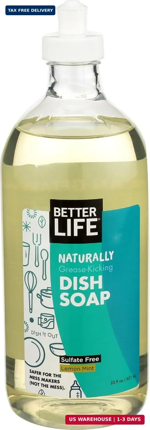 Better Life Dish Soap – Liquid Dishwashing Soap with Vitamin E and Aloe for Home