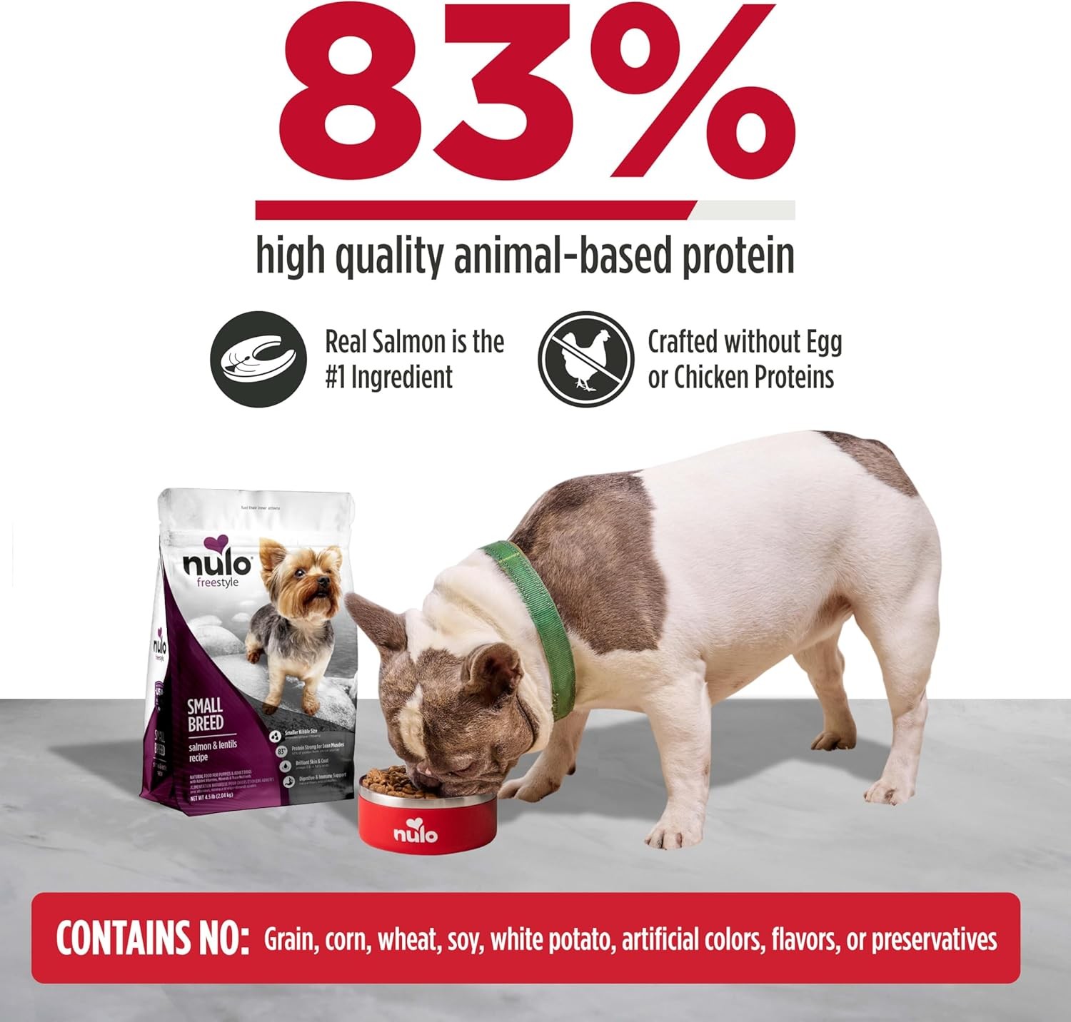 Nulo FreeStyle Small Breed Dog Food Dry – Salmon & Lentils, Puppy & Adult Grai