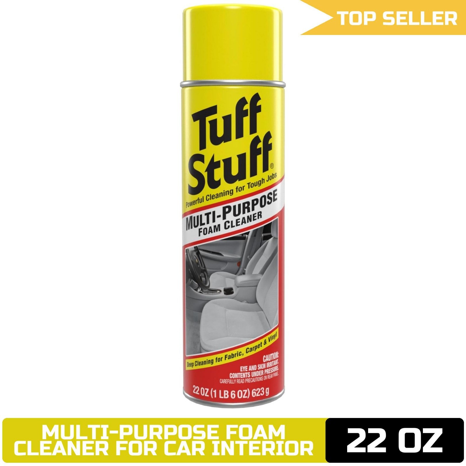 Tuff Stuff Multi-Purpose Foam Cleaner – 22 Oz – Car Interior, Furniture, Carpet