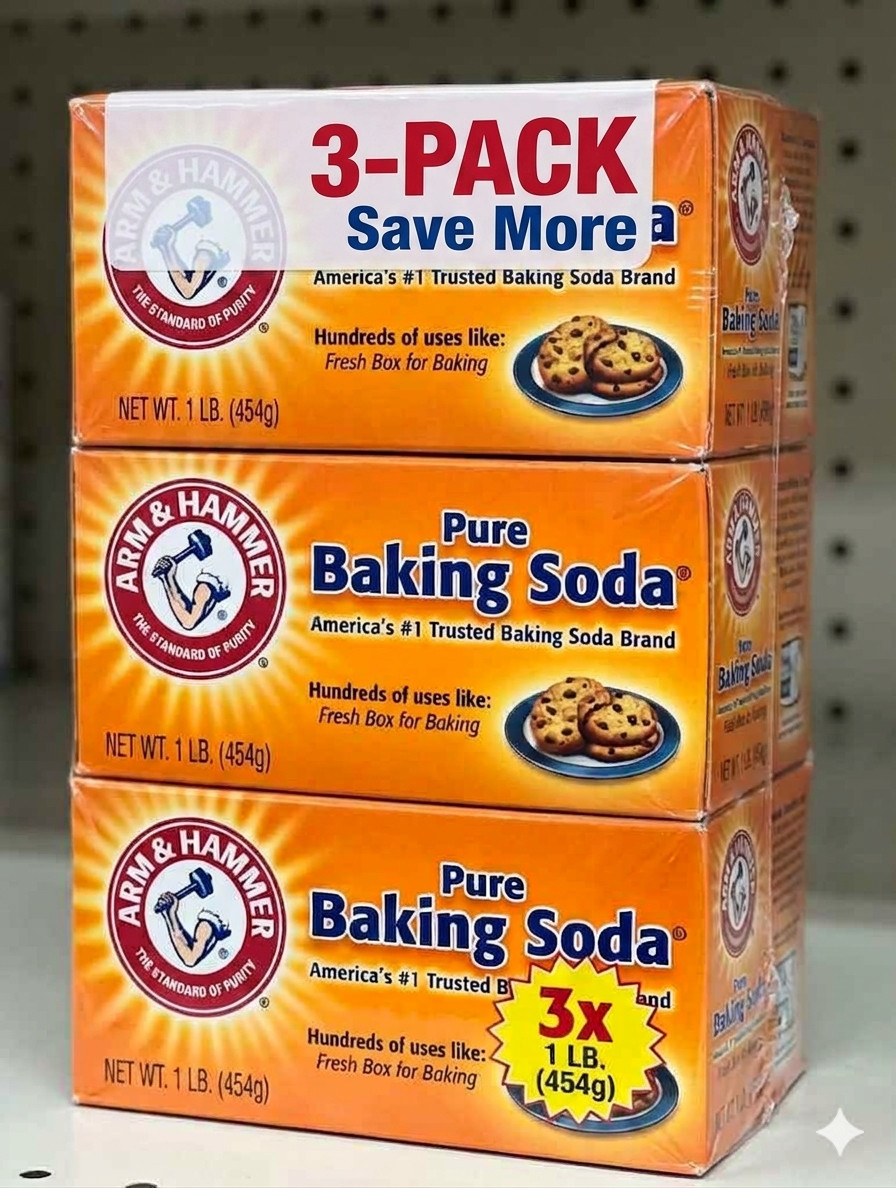 Arm & Hammer Baking Soda, 1 Pound (Pack of 3)