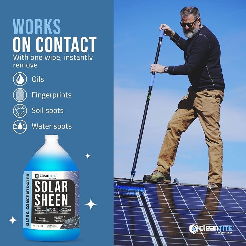 Ultra Concentrated Solar Panel Cleaner Eco Friendly Natural Formula 512 Gal New