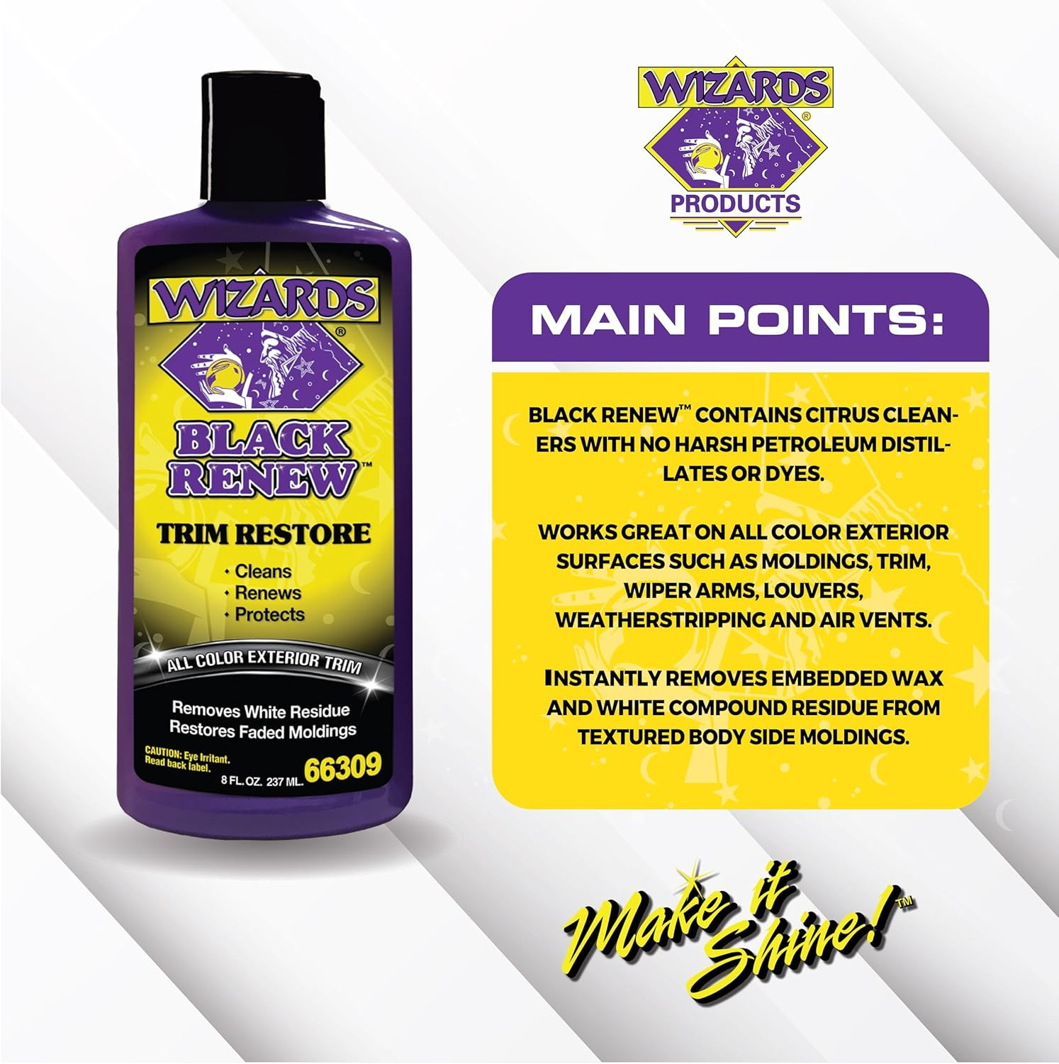 Black Renew Trim Restorer Treatment – Removes White Residue and Restores Faded M