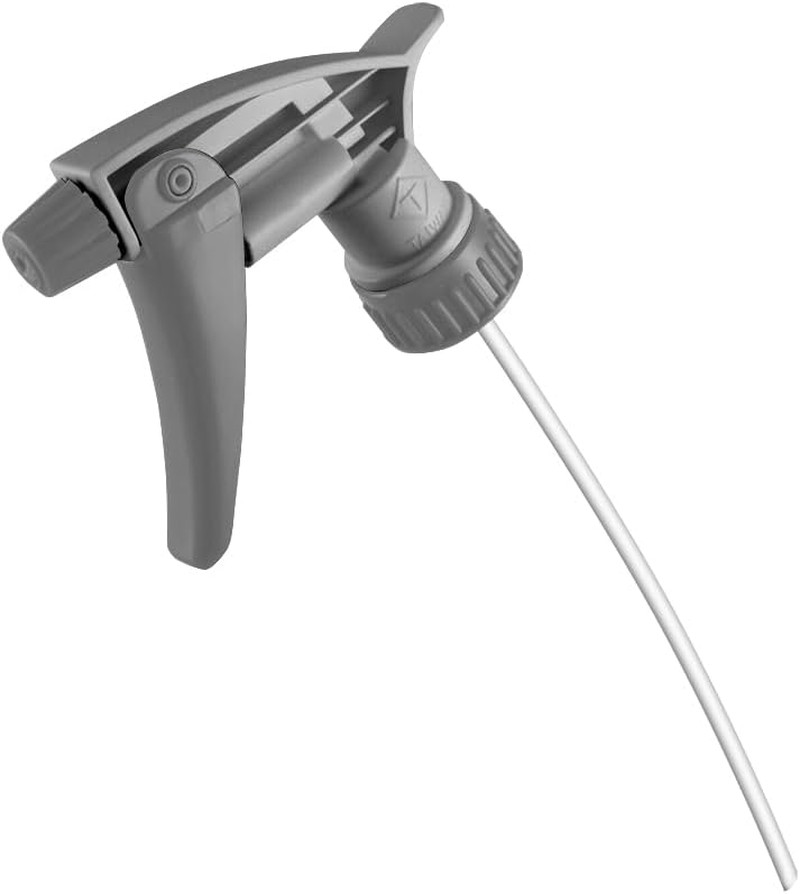 6-Pack Chemical Resistant Trigger Sprayer – Grey, 9 1/4″ | High Output Spray Bot