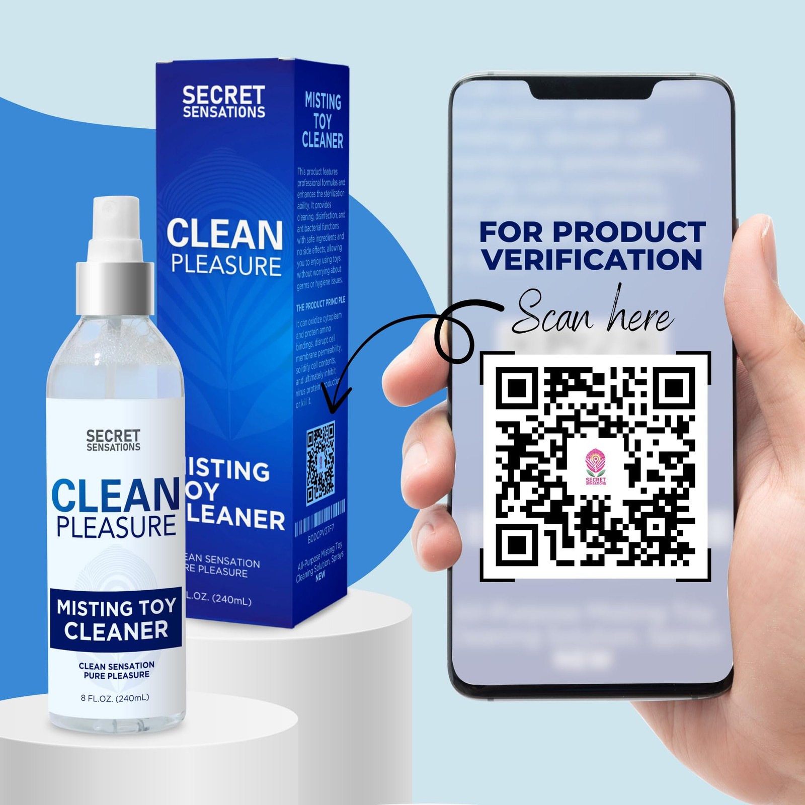 Toy Cleaner Spray 240ml – Premium Adult Toy Cleaner for Hygiene – Safe, Gentl…