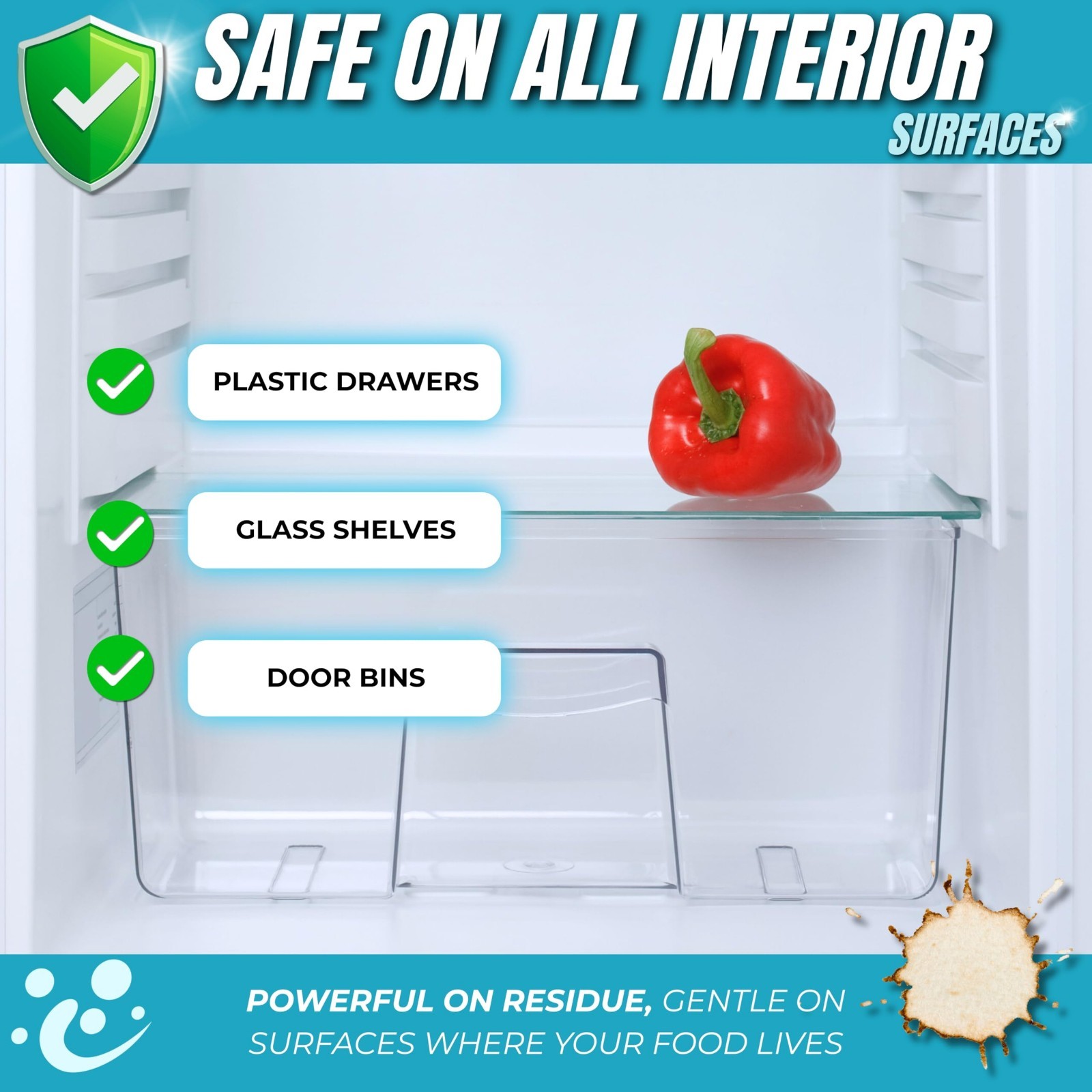 Fridge Cleaner Spray – Biodegradable, Vegan & Cruelty-Free | Spotless Food-Safe