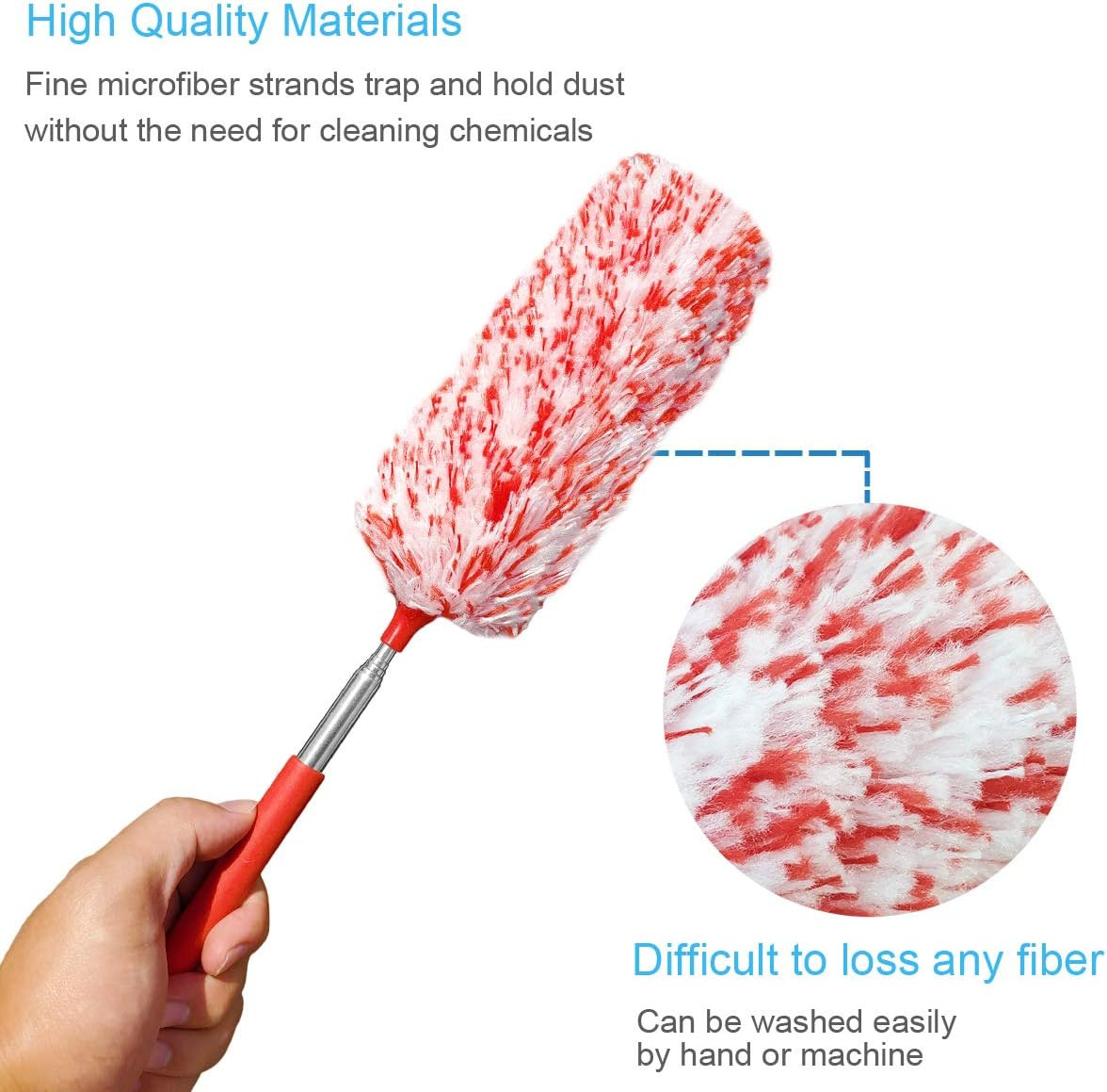 4 Pcs, [Microfiber] Hand [Duster] [Washable] Microfibre Cleaning Tool Extendable