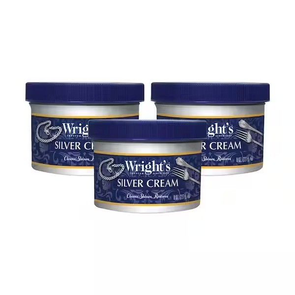 Wright’s Silver Cream Cleaner Polish 8 oz 3 Pack Jewelry Metal Shine Restore