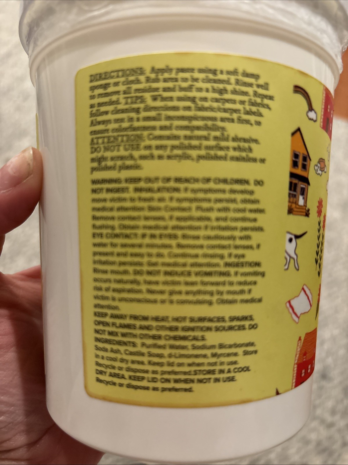 Beekman 1802 Happy Place All-Purpose Cleaning Paste, 30oz Tub, Citrus Scent