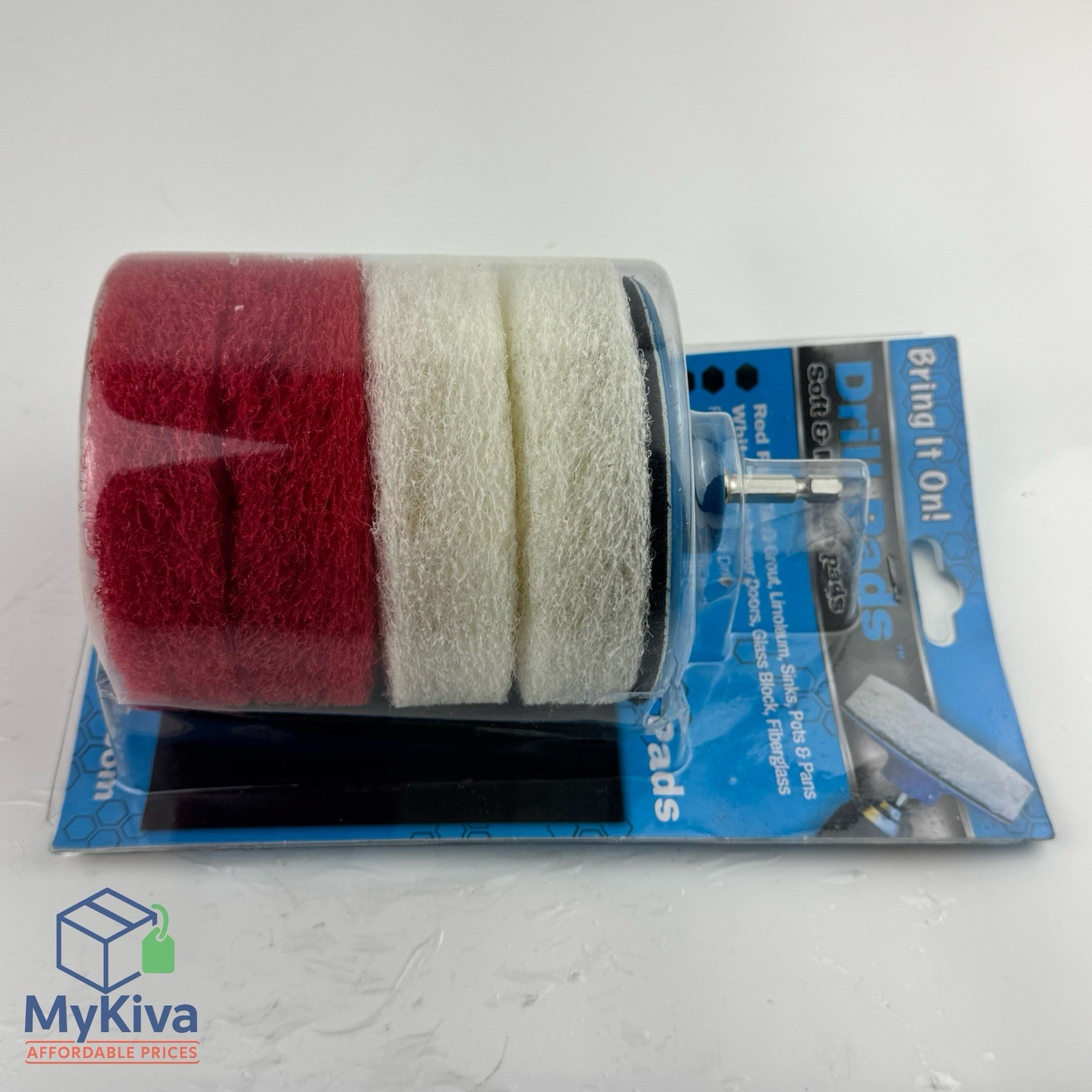 Drill pads Bring It On soft medium scrub kit with drill attachment cleaner