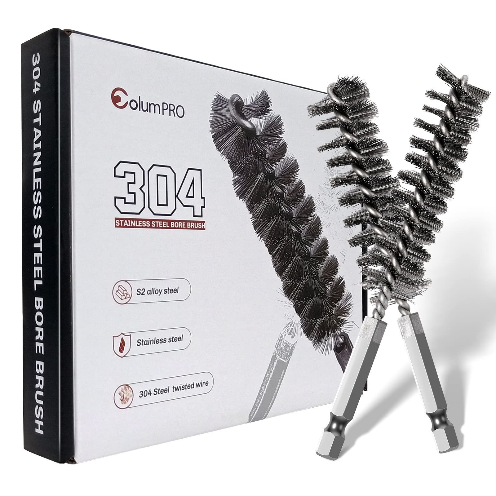 Cepillo de acero inoxidable para tuberías de cobre, cepillo alambre para taladro