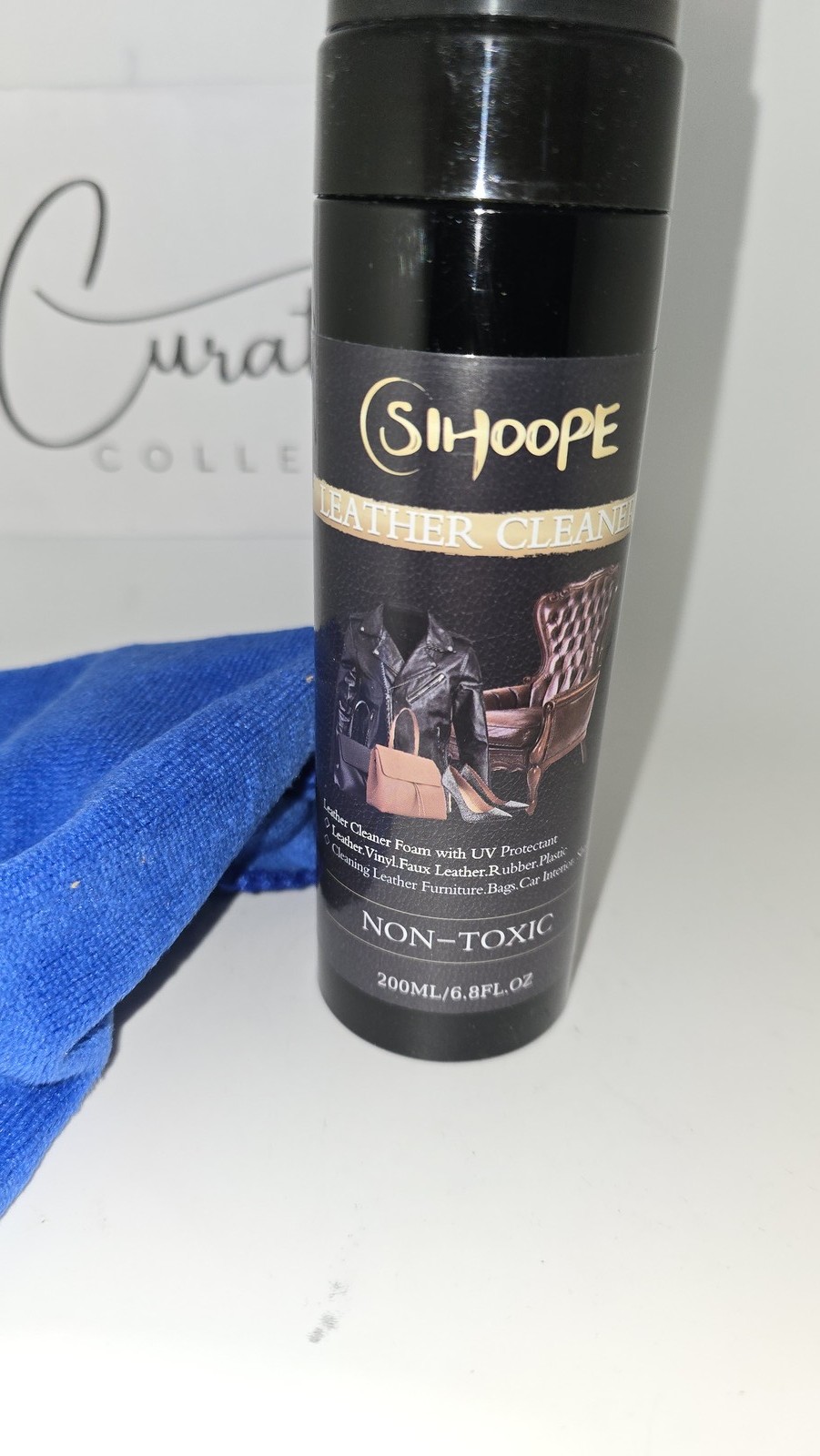 Sihoope Leather Cleaner UV Protectant Car Interior Furniture Shoes Bags 6.8 oz
