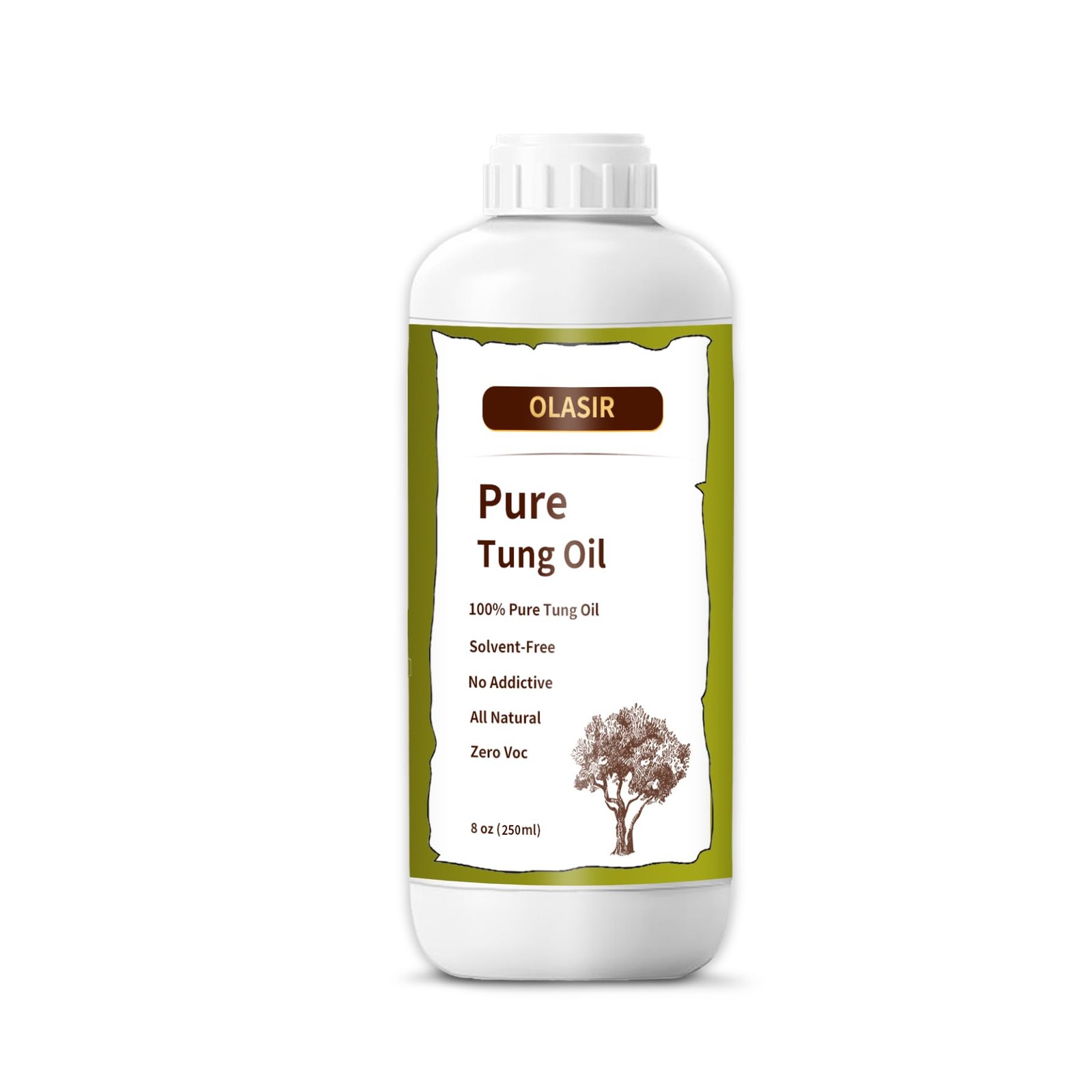 8oz 100% Pure Tung Oil: Food Grade, Waterproof Wood Finish for Indoors & Out