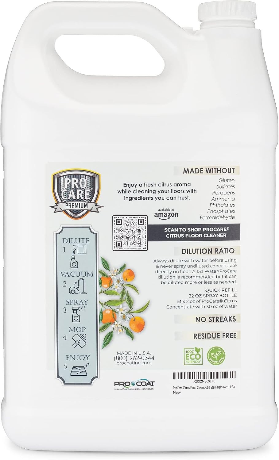 No Rinse Citrus Floor Cleaner – Household Cleaning Solution