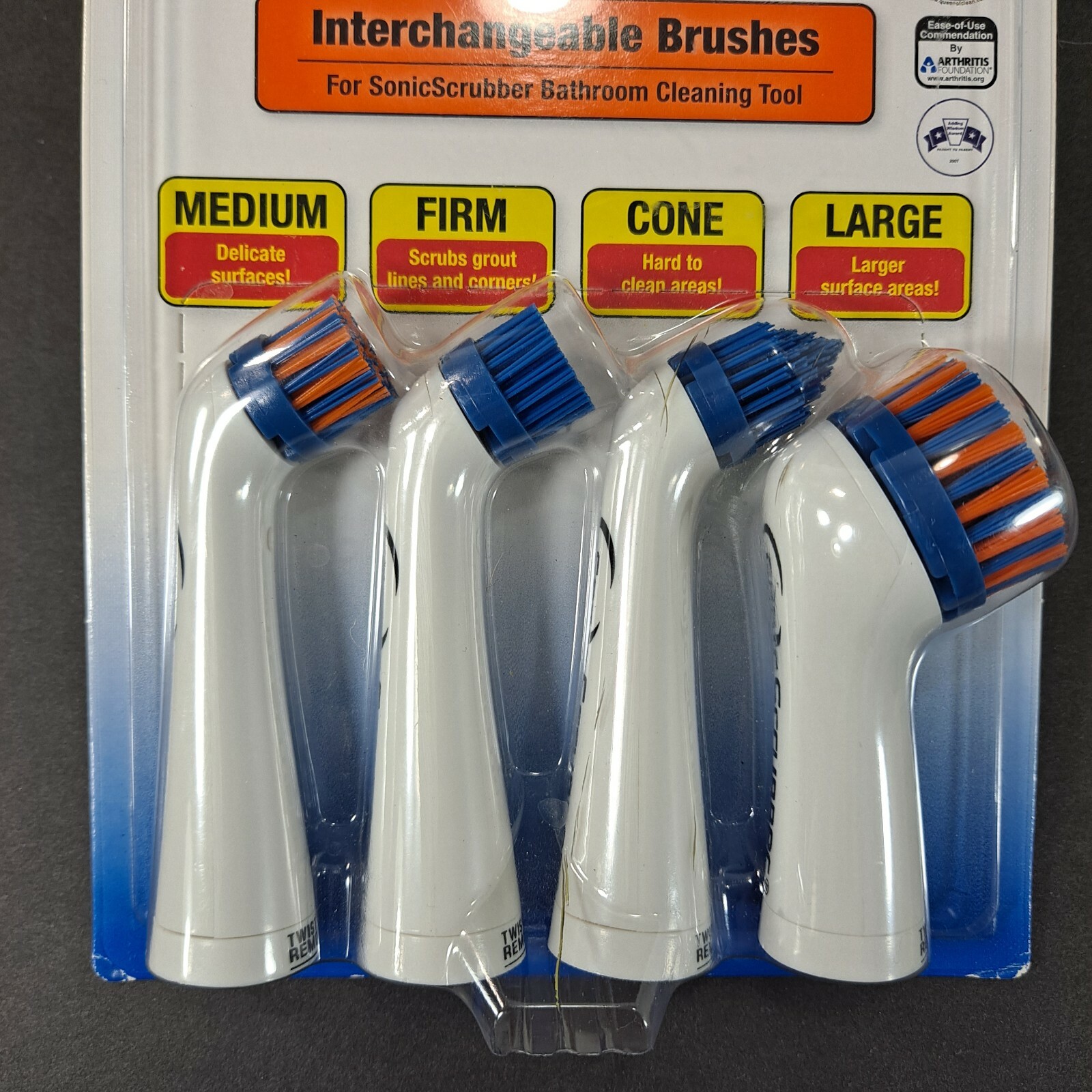 Sonic Scrubber Bathroom Power Cleaner Interchangeable Brushes