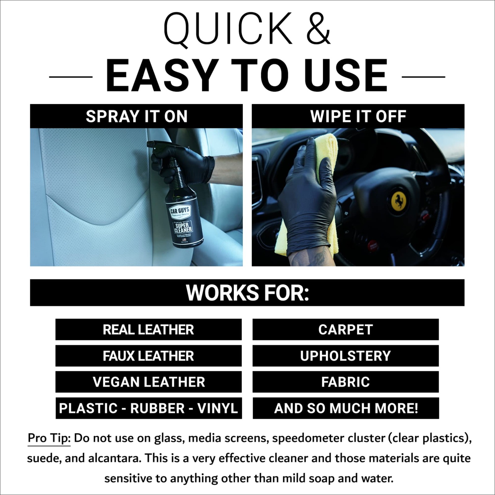 Super Cleaner 1 Gallon Refill | Effective Car Interior Cleaner | Leather Car Sea