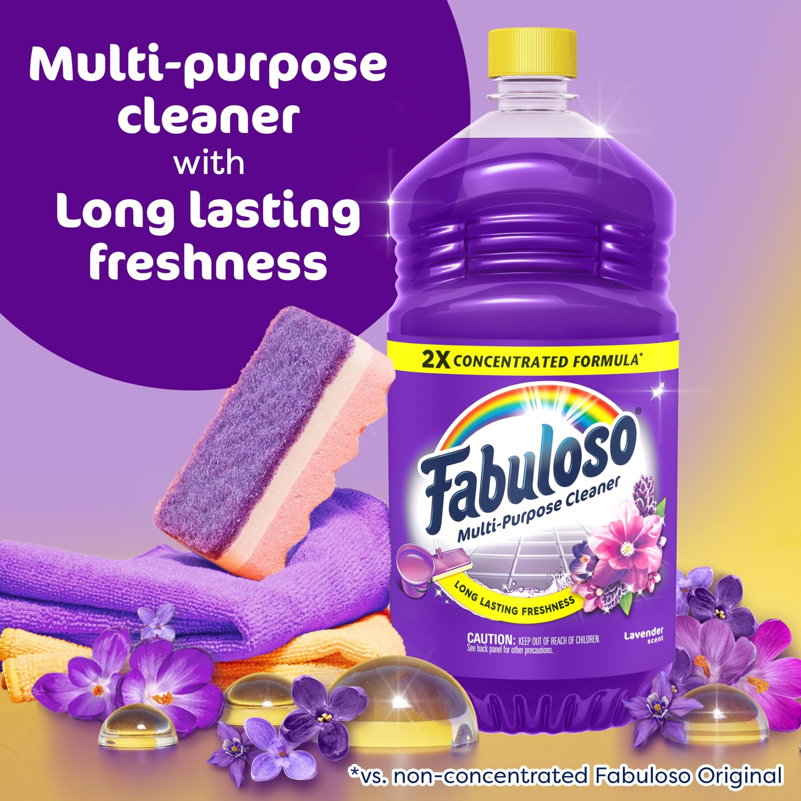 Fabuloso Multi-Purpose Cleaner Lavender Scent 2X Concentrated 56 fl oz