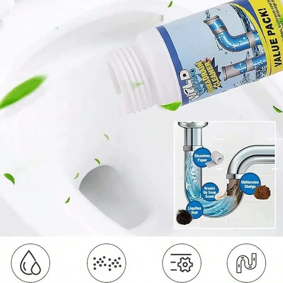1-5x Wild Tornado Powerful Sink Drain Cleaner High Efficiency Clogging Remover