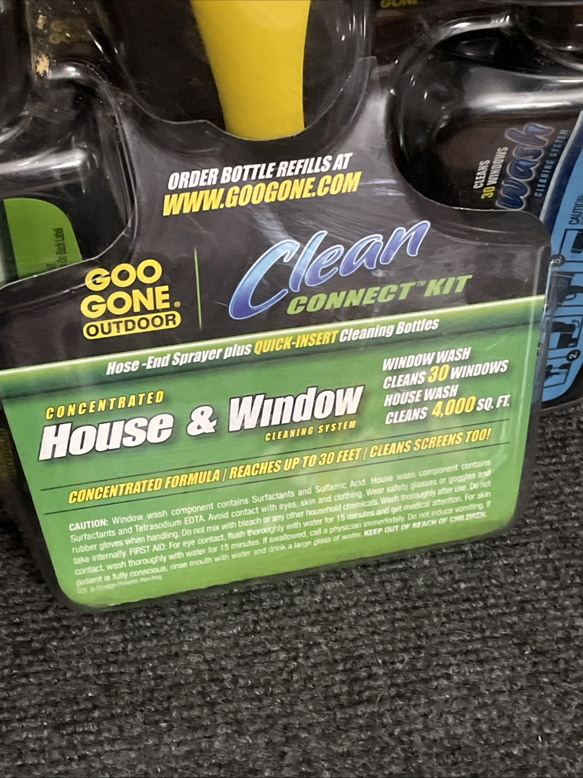 NOS Goo Gone Outdoor Clean Connect Kit House Window Cleaning System Sprayer