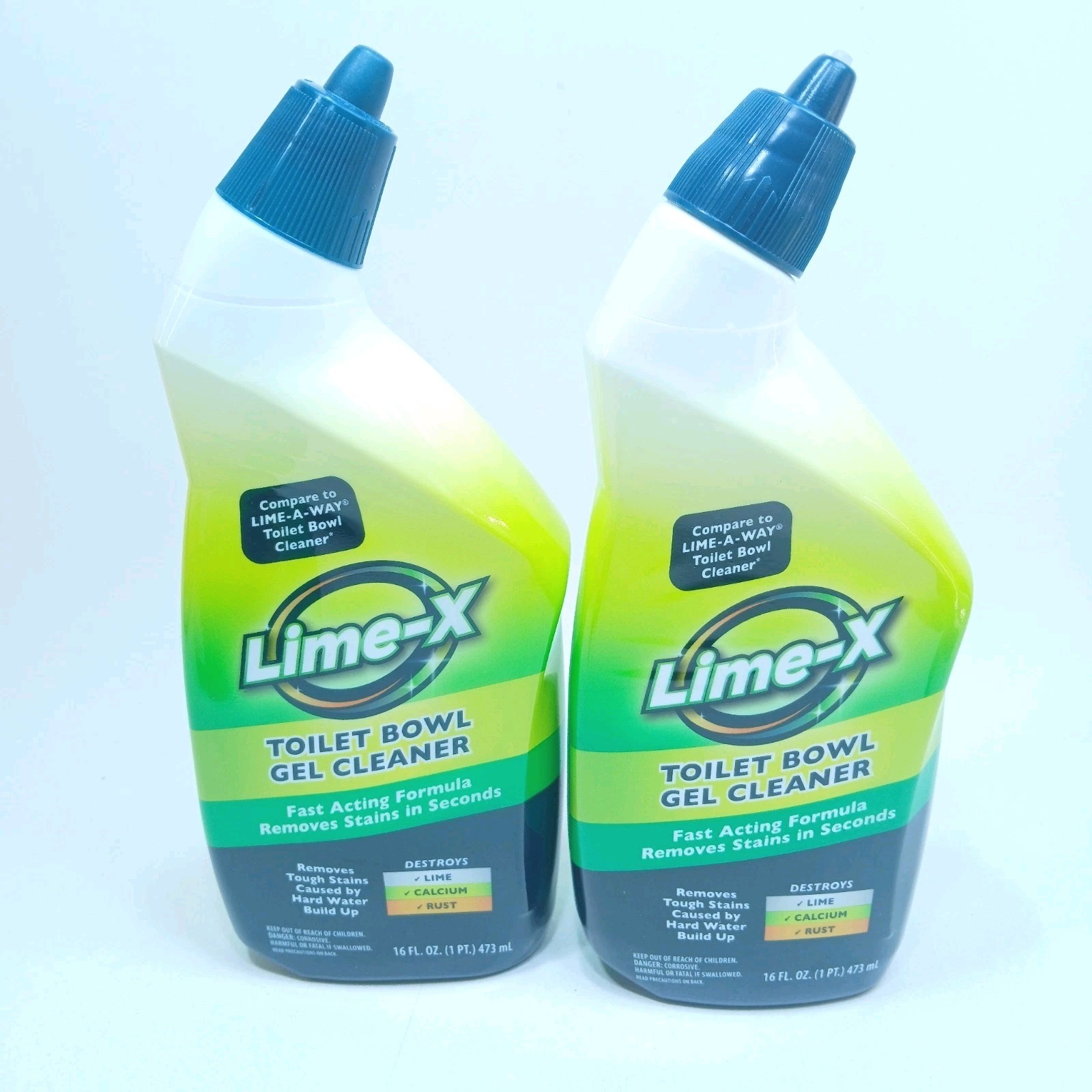 ( 4 ) Lime-x Liquid Toilet Bowl Gel Cleaner, Removes Lime Calcium Rust 16 oz ea
