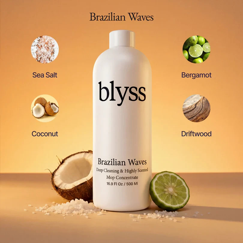 Blyss Mop Soap 4 Variety Pack Brazilian Waves Heartbreaker Baja Sunwashed Linen