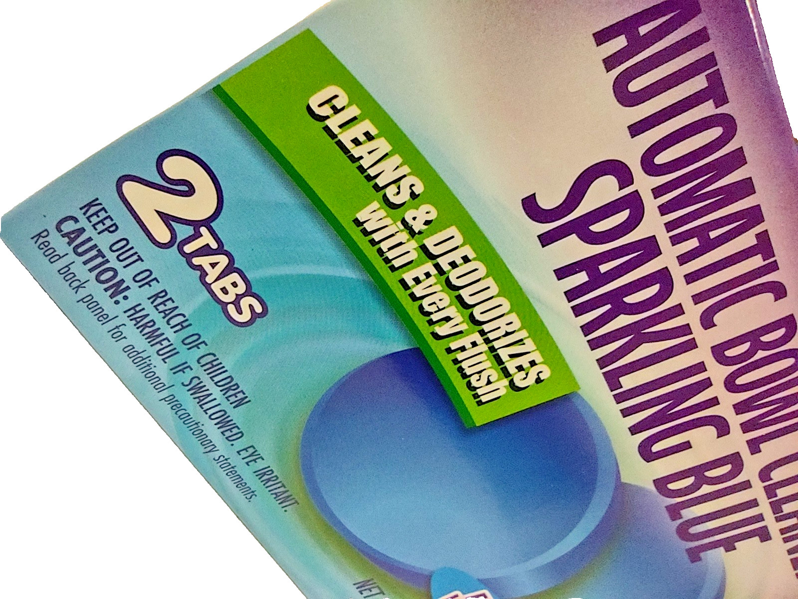 (3 Boxes) newKABOOM Automatic Toilet Bowl Cleaner & Deodorizes S.Blue 2Tabs/Box
