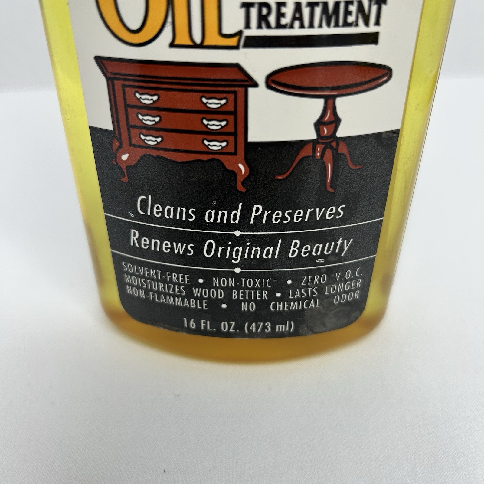 Vtg Hope’s Lemon Oil Furniture Treatment 16 oz Non-Toxic Solvent Free 1/2+ Full