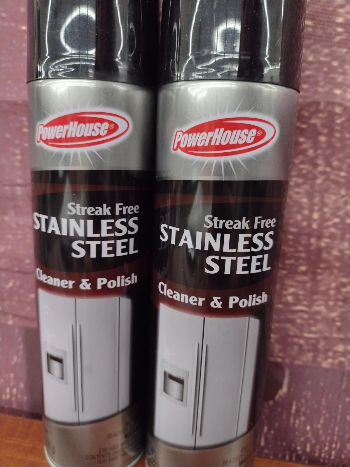 PowerHouse Streak Free Stainless Steel Cleaner & Polish, 8 oz – 3pk