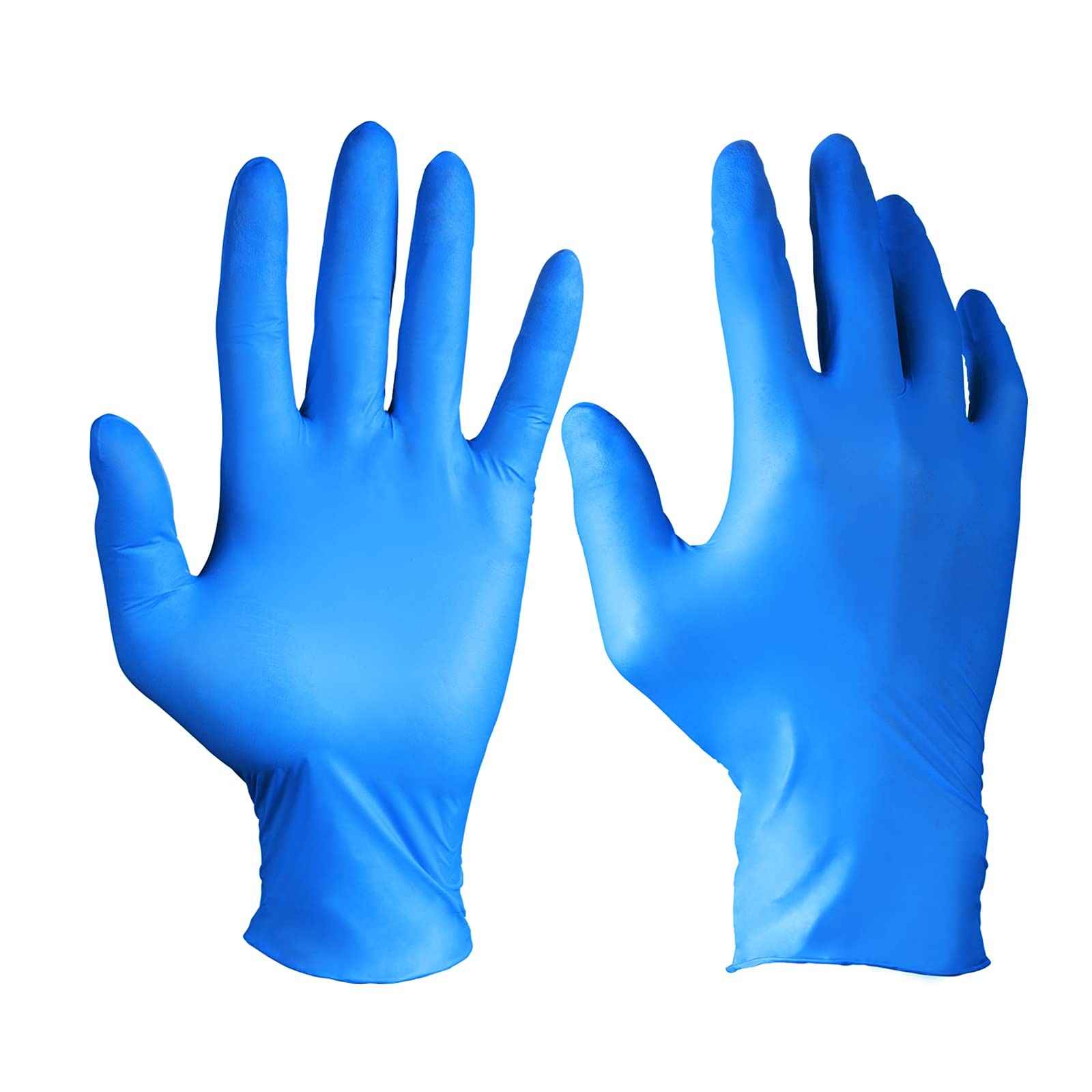 PEIPU Nitrile Gloves Disposable (Medium, Medium (Pack of 100), Blue