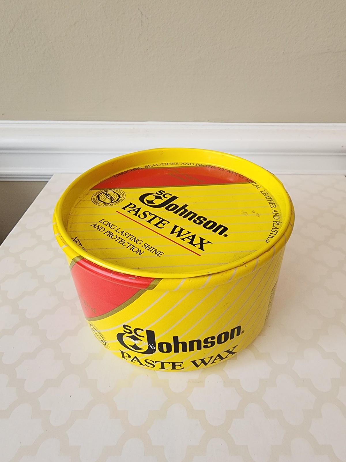 SC Johnson Paste Wax The Original Formula 16 Oz Used 80% Full 1988 1 Lb 1 Oz