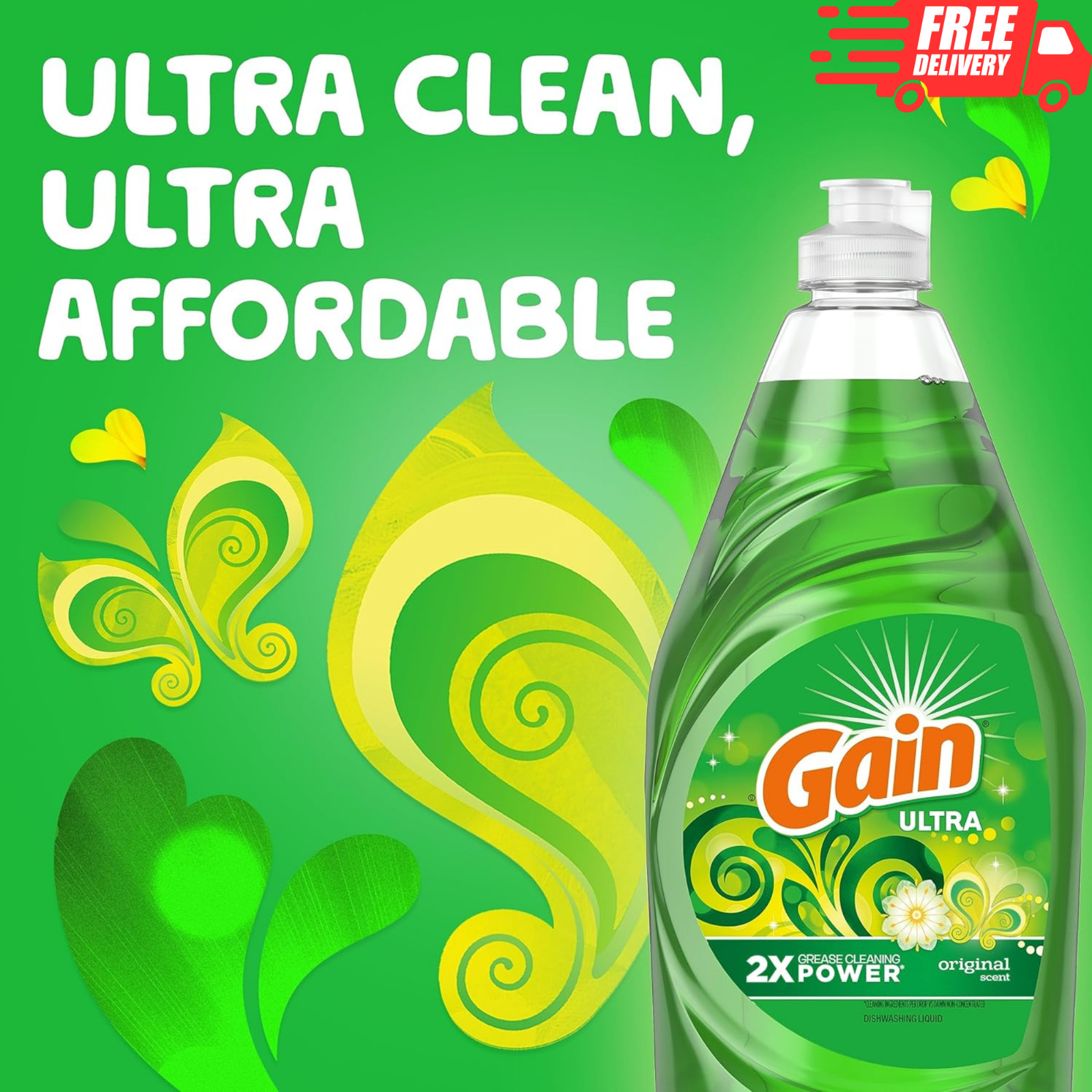 Gain Ultra Liquid Dish Soap Original Scent 38oz