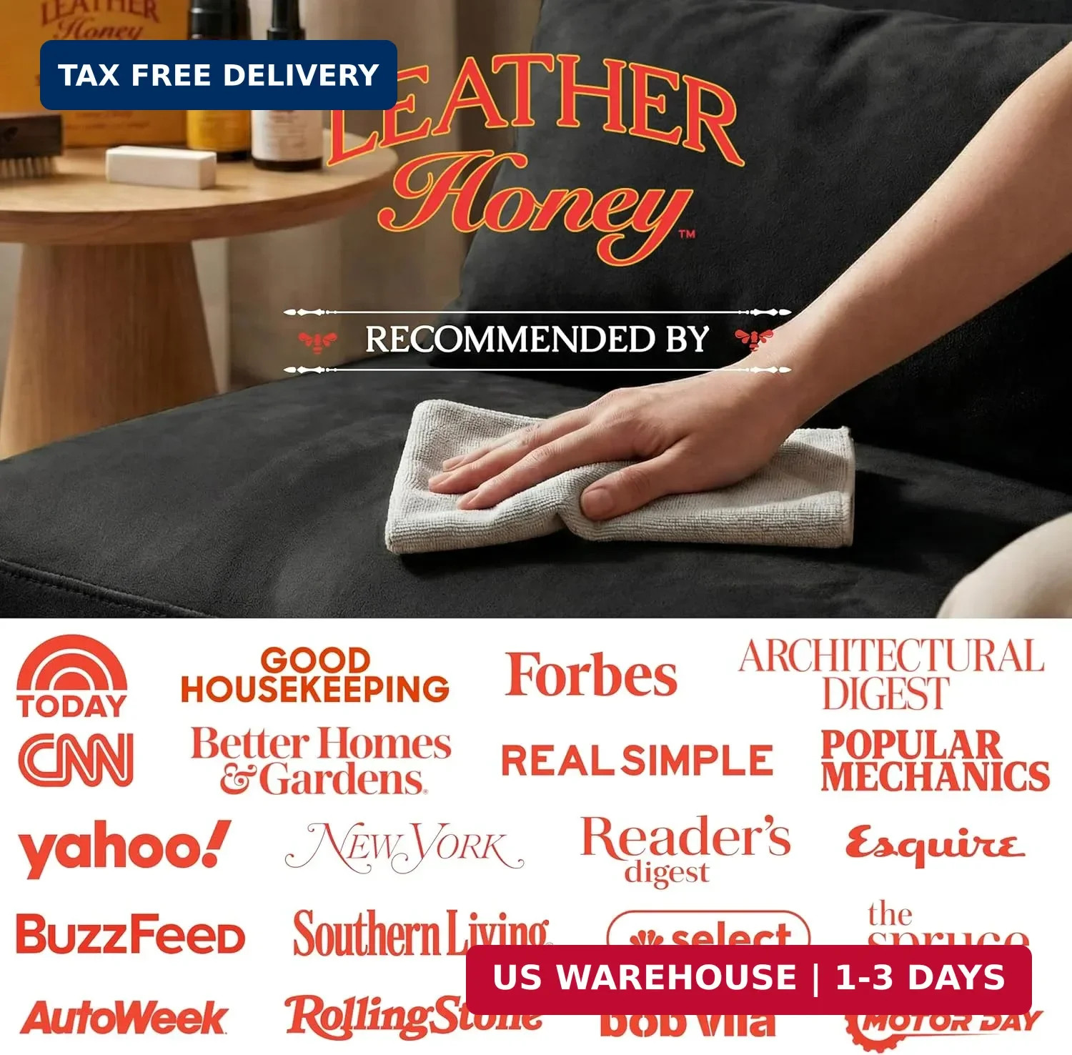 Leather Honey Lint-Free Application Cloth: Microfiber Cloth for Use with Leather
