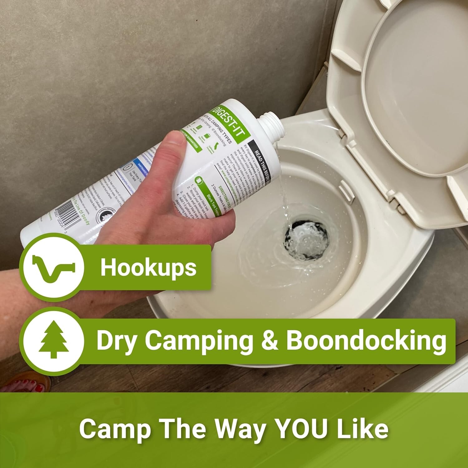 Unique RV Digest-It Holding Tank Treatment – Liquid 16 Treatments, 32 Oz.