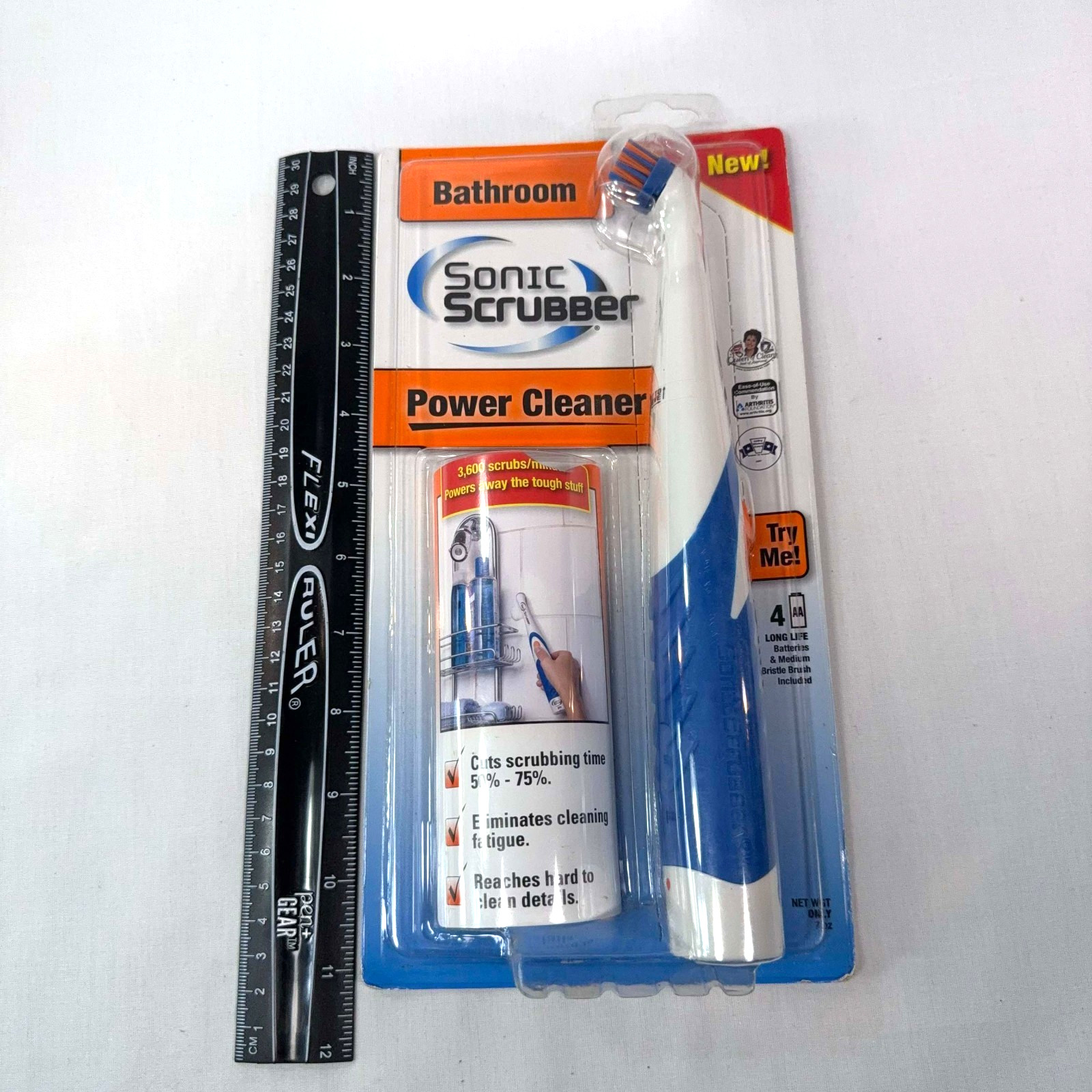 Sonic Scrubber Power Cleaner Bathroom Scrubber New NOS Sealed UPC 184119000080