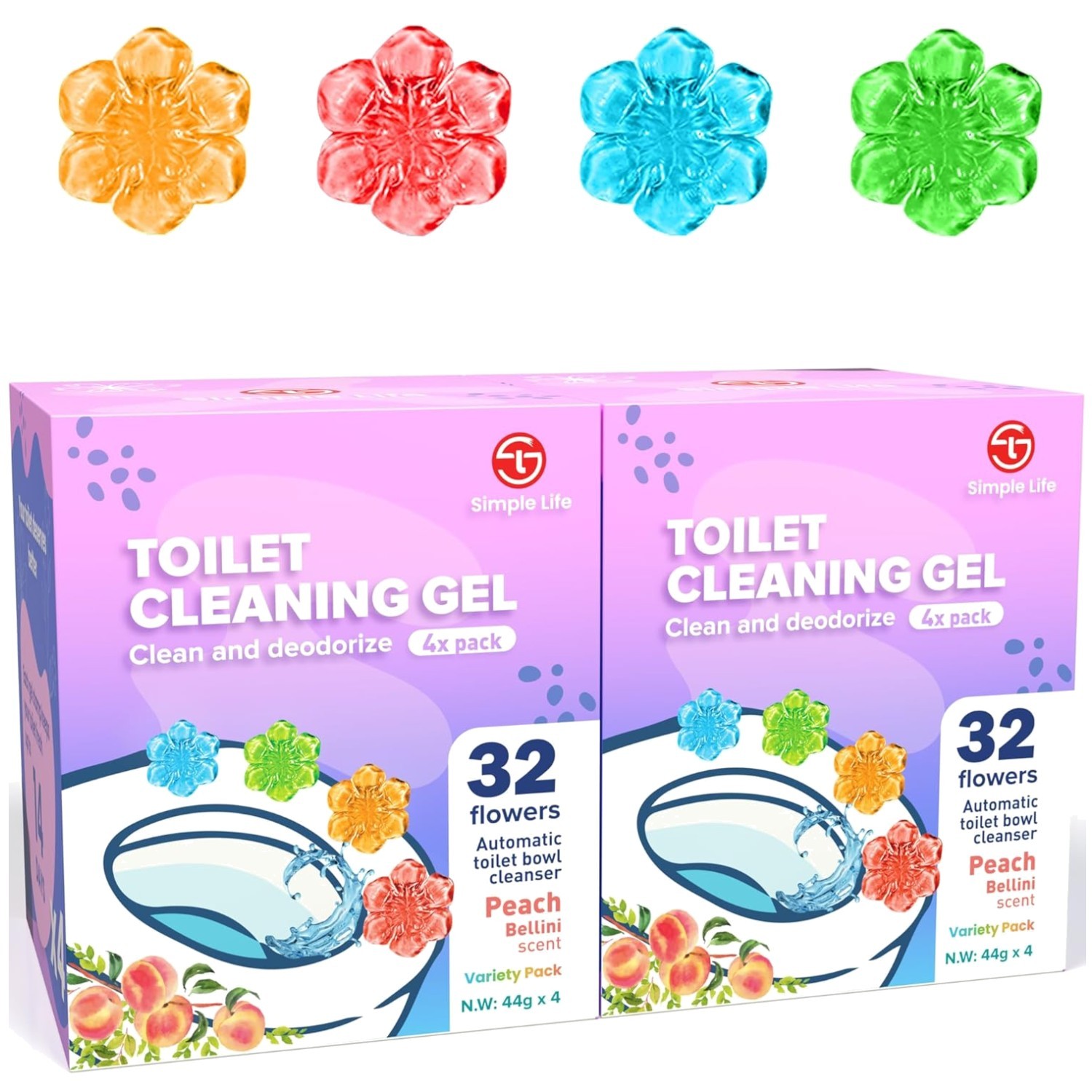 Toilet Cleaner Gel, Deodorizer, 64 Stamps, Ocean Scent